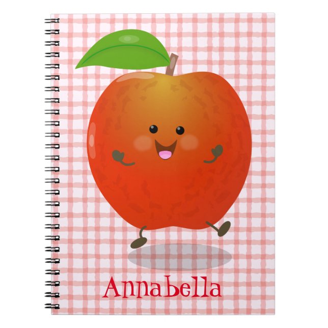 Carnet Illustration de dessin animé sur la pomme de danse (Devant)