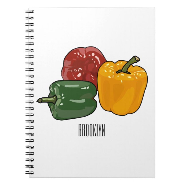 Carnet Illustration de dessin de Capsicum (Devant)