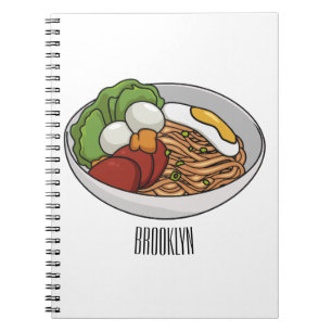 Carnet Illustration de dessin sur les nouilles