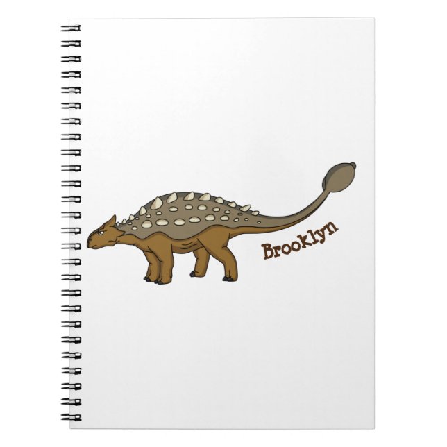 Carnet Illustration de dinosaure blindé Ankylosaurus (Devant)