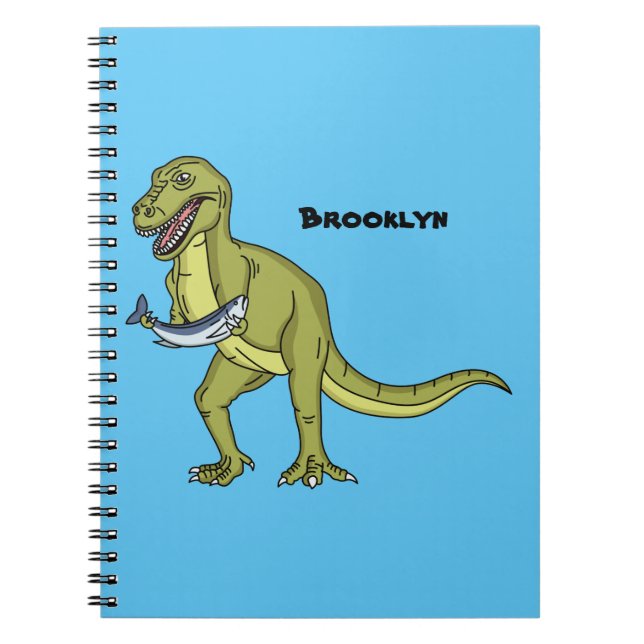 Carnet Illustration de dinosaure T rex drôle (Devant)