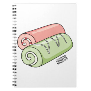 Carnet Illustration de gâteau suisse roll / roll