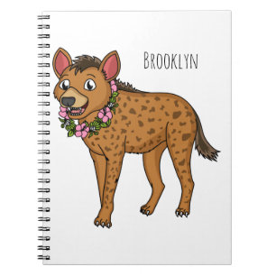 Carnet Illustration de Hyena et de fleurs