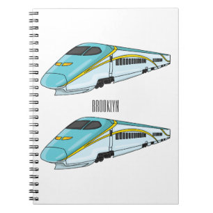 Carnet Illustration de la bande dessinée d'un train à bal
