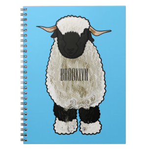 Carnet Illustration de la caricature de mouton Valais Bla