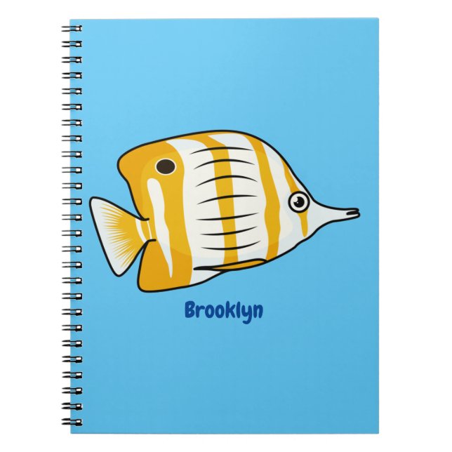 Carnet Illustration de la caricature du poisson papillon  (Devant)