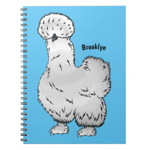 Carnet Illustration de la caricature du poulet Silkie