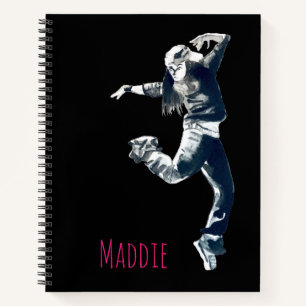 Carnet Illustration de la danseuse hip hop cool