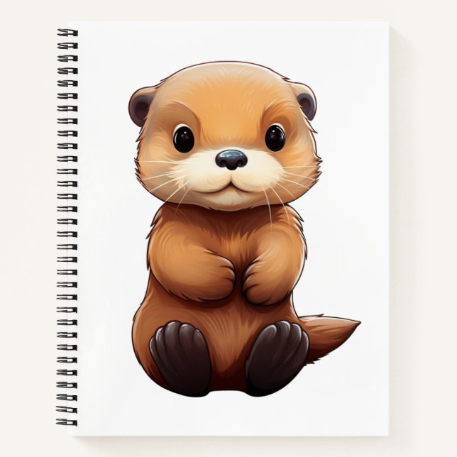 Carnet Illustration de la loutre de dessin (Devant)