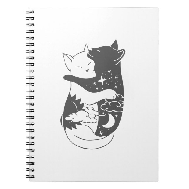 Carnet Illustration de la nuit du chat de jour - Choisir  (Devant)