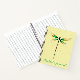 Carnet Illustration de l'aquarelle mignonne du libellule