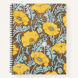 Carnet Illustration de l'art du pavot Flower Nouveau
