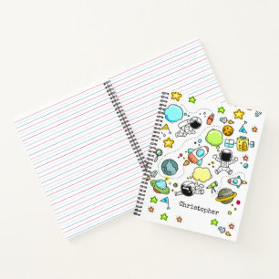 Carnet Illustration de l'astronaute des roquettes spatial