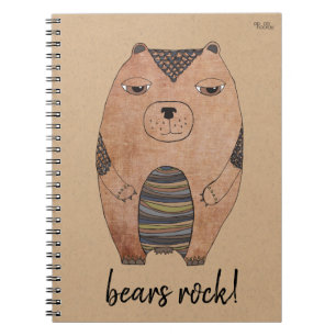 Carnet Illustration de l'ours au bureau de l'école