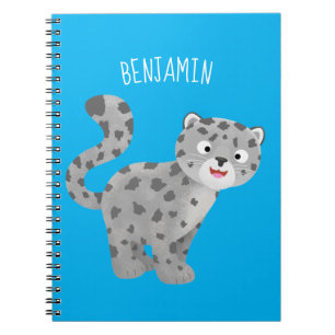 Carnet Illustration de mignon léopard des neiges