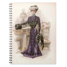 Illustration de mode vintage Edwardian Lady Fox