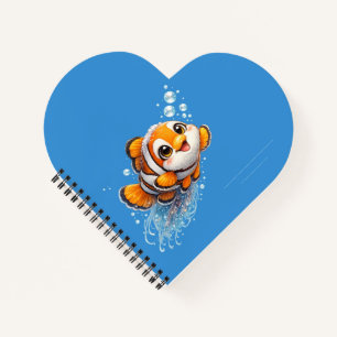 Carnet Illustration de poisson-clown heureux dans la vie