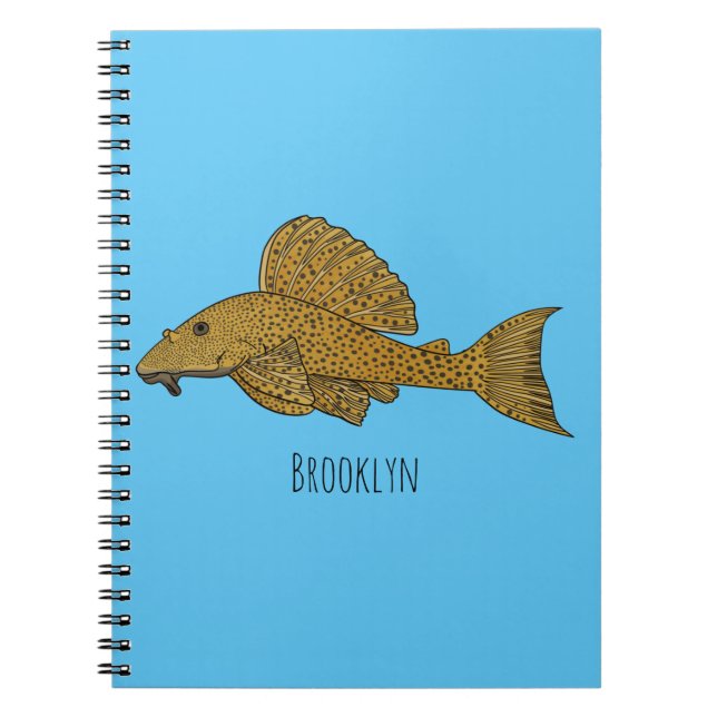 Carnet Illustration de poisson Pleco (Devant)