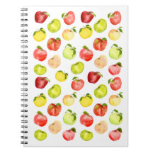 Illustration de pomme verte rouge aquarelle automn