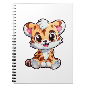 Carnet Illustration de tigre de dessin animé