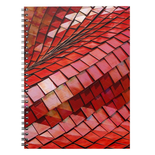 Carnet Illustration de tuiles rouges (Devant)