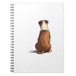 Carnet Illustration de vue arrière de Bulldog vintage Ama