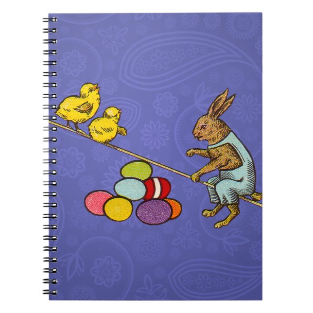 Carnet Illustration des oeufs de poulets lapins de Pâques (Devant)