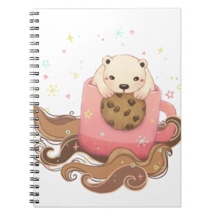 Carnet Illustration du biscuit et du café de l'ours polai