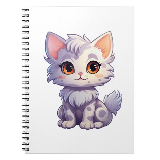 Carnet Illustration du chat de dessin (Devant)