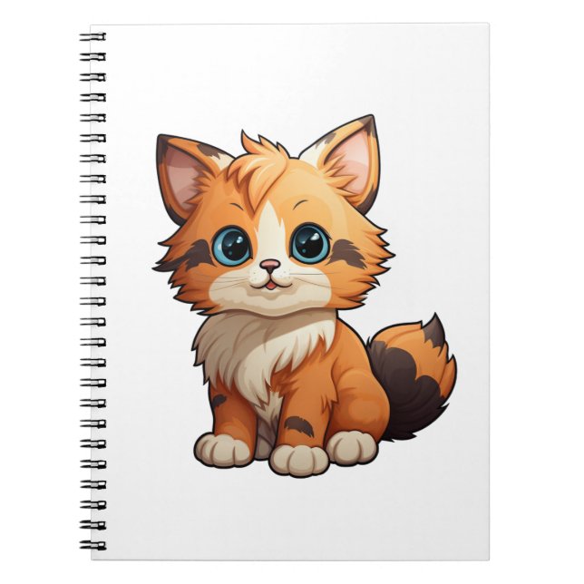 Carnet Illustration du chat de dessin (Devant)