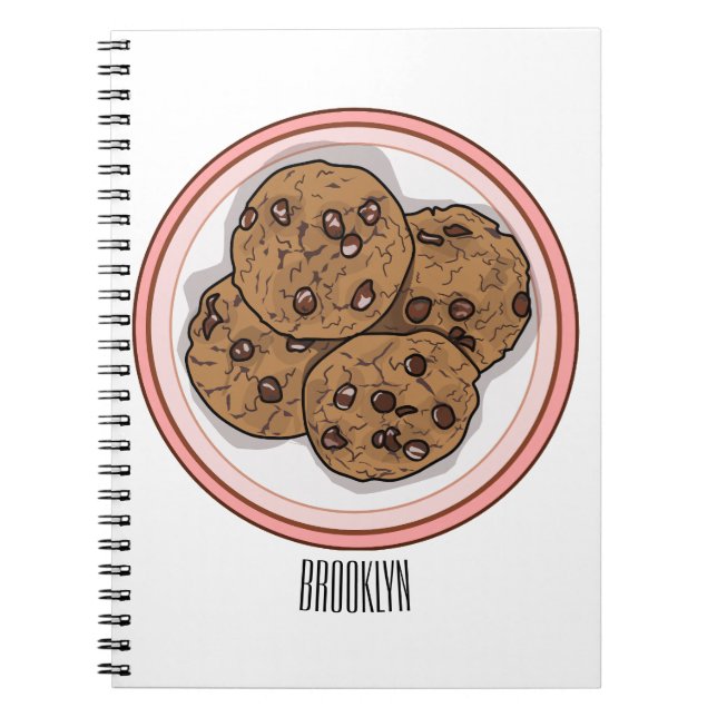 Carnet Illustration du cookie de puce à chocolat (Devant)