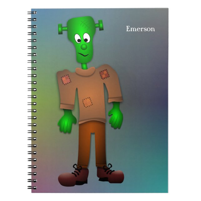 Carnet Illustration du Monstre sympa - Nom personnalisé (Devant)