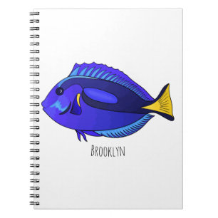 Carnet Illustration du poisson de la cuve bleue
