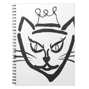 Carnet Illustration du roi chat, chaton de dessin animé