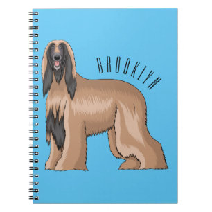Carnet Illustration d'un chien hound afghan