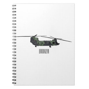Carnet Illustration d'un hélicoptère de l'armée de Chinoo