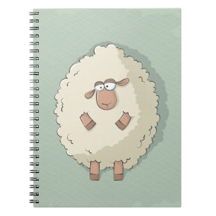 Carnet Illustration d'un mouton géant mignon et drôle