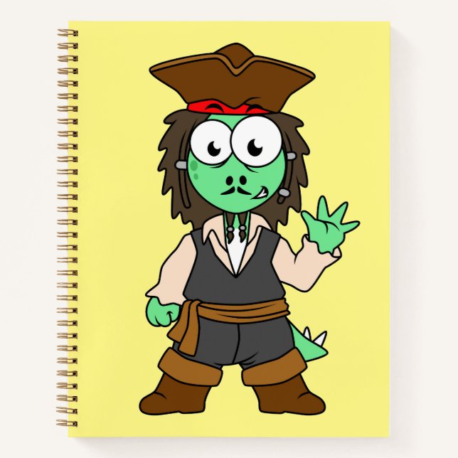 Carnet Illustration D'Un Pirate De Stegosaurus, Jack Spar (Devant)