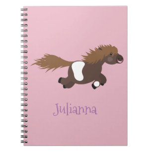 Carnet Illustration d'un poney de Shetland mignon