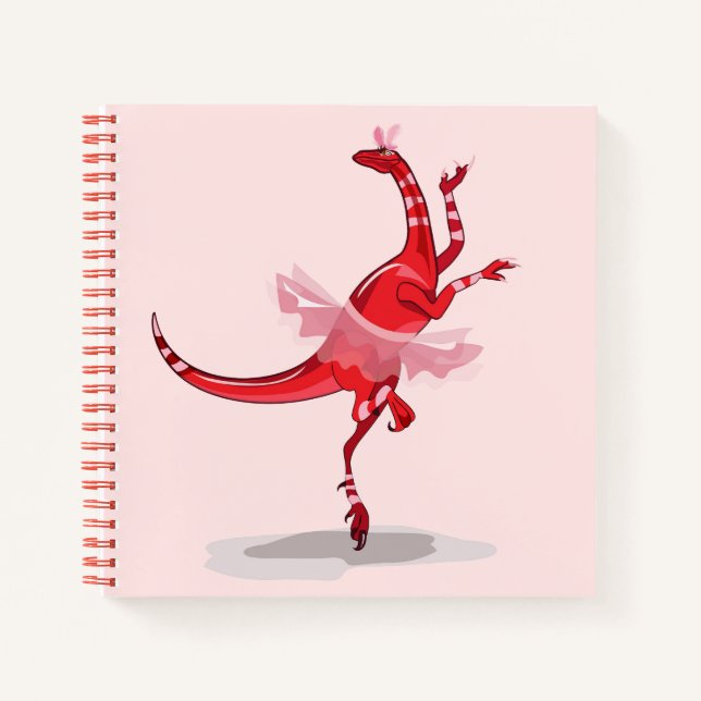 Carnet Illustration D'Un Raptor Danseur Ballerina. (Devant)