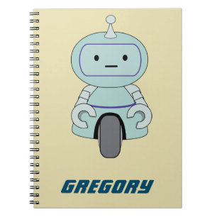 Carnet Illustration d'un robot rétro personnalisé