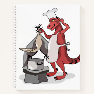 Carnet Illustration D'Une Cuisine De Chef Tyrannosaurus R