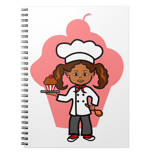 Carnet Illustration femelle de chef (Devant)