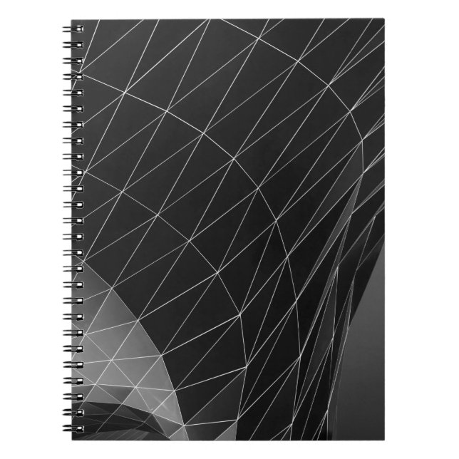 Carnet Illustration graphique en noir et blanc (Devant)