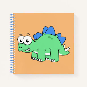 Carnet Illustration Mignonne D'Un Stegosaurus. 2