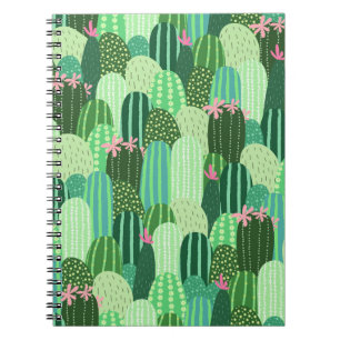 Carnet Illustration Motif colorée Cactus