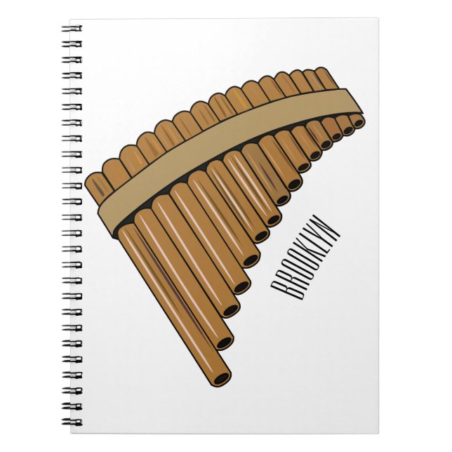 Carnet Illustration Pan flûte / panpipes (Devant)