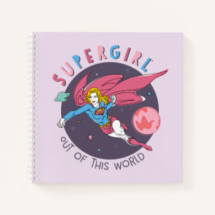 Carnet Illustration Supergirl volant vers le haut