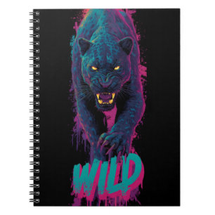 Carnet Illustration verticale et agressive de panthère no