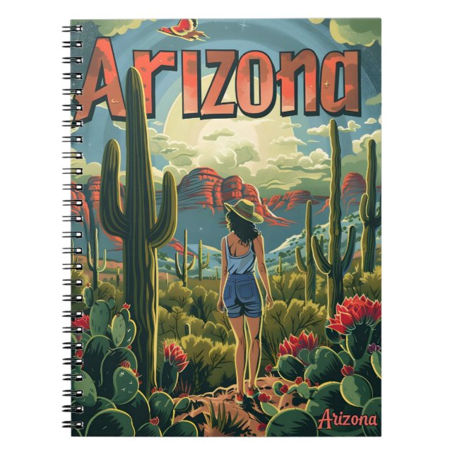 Carnet Illustration Vintage Arizona (Devant)